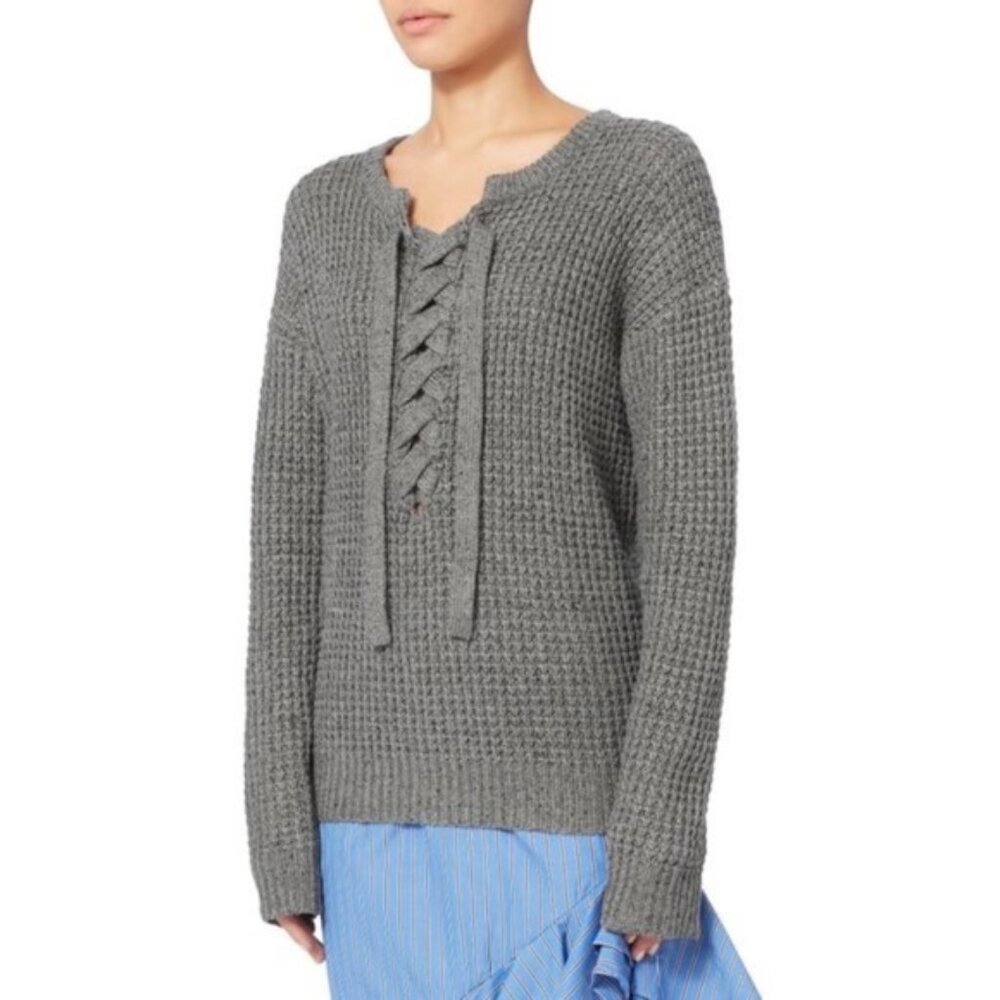 $365, DESIGNERS REMIX Charlotte Eskildsen "Kimmy Front Lace-Up" Sweater - XS